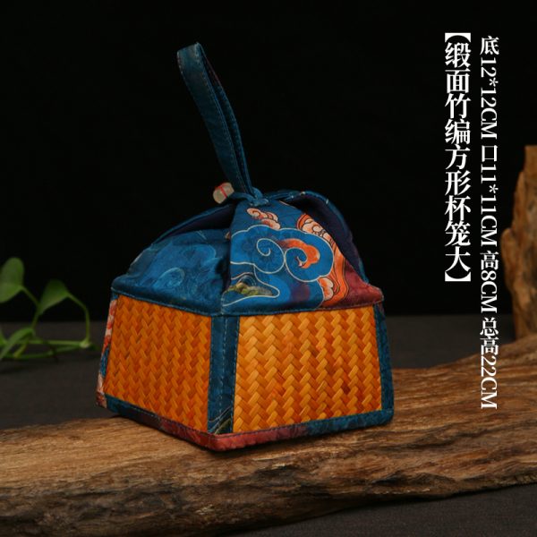 Satin Printed Triangle Cup Cage - 图片 3