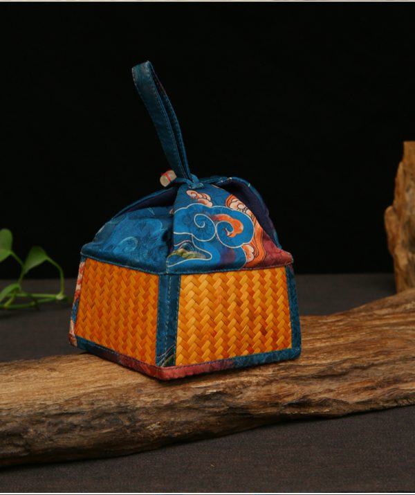 Satin Printed Triangle Cup Cage - 图片 5