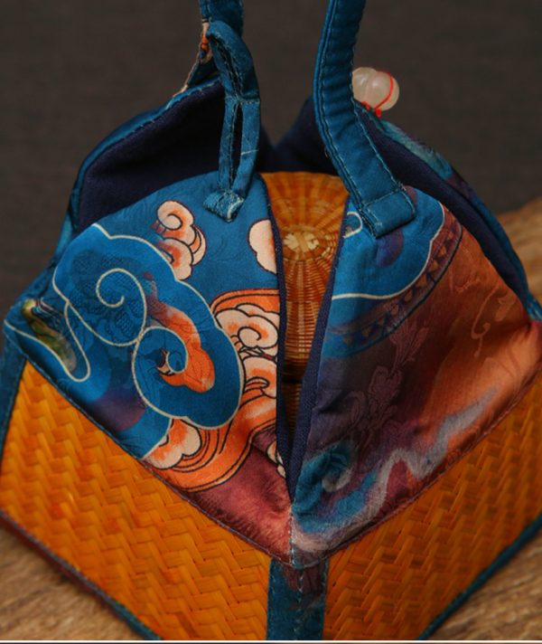 Satin Printed Triangle Cup Cage - 图片 6